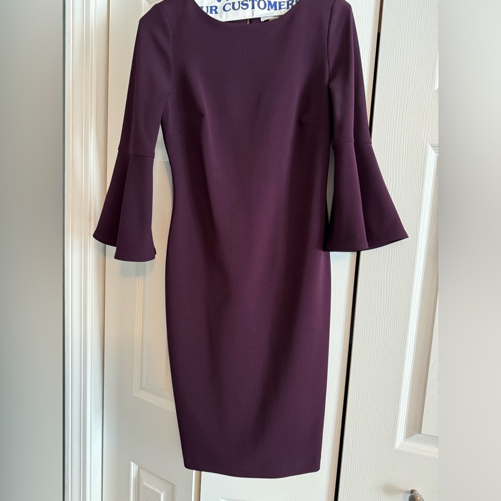 Plum fitted CK dress size 2